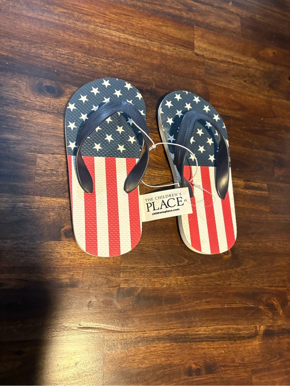 The Children's Place Patriotic Star & Stripe Flip-Flops - Navy, Red, White